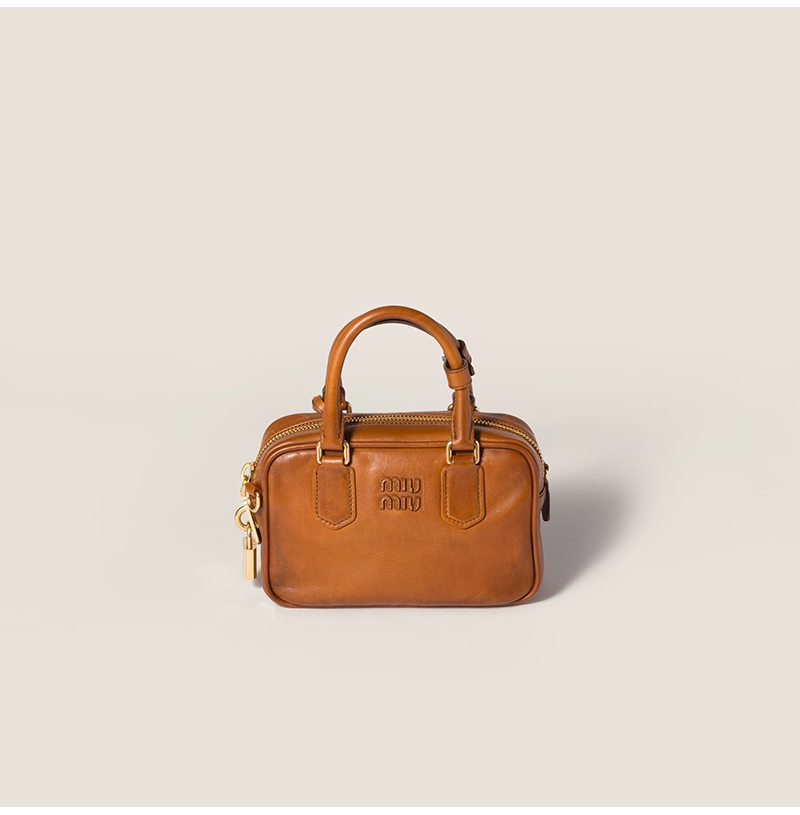 [스페셜오더]MIUMIU-5BB123 미우미우 브러운 아르카디 가죽 백