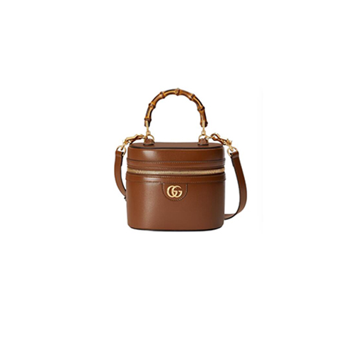 [스페셜오더]GUCCI-760200 2535 구찌 브라운 가죽 미니 뱀부 숄더백