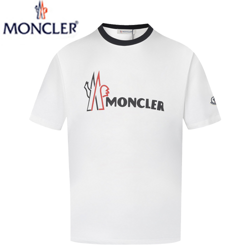 MONCLER-050810 몽클레어 화이트 프린트 장식 티셔츠 남성용