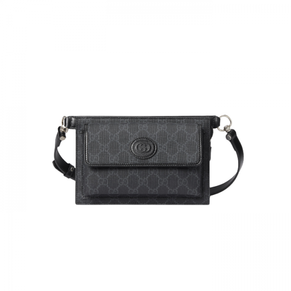 [스페셜오더]GUCCI-746300 1000 구찌 블랙 GG 수프림 인터로킹 G 벨트백 18CM