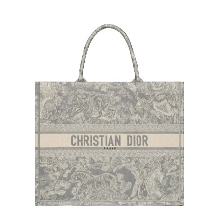 [스페셜오더]CHRISTIAN DIOR-M1286 디올 그레이 Toile de Jouy Reverse 자수 DIOR BOOK TOTE 백