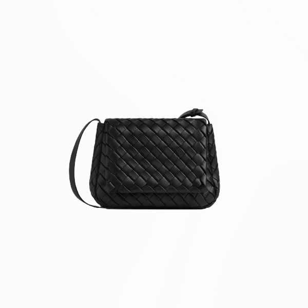 [스페셜오더]BOTTEGA VENETA-755659 보테가 베네타 블랙 코블 스몰 메신저 백 27cm