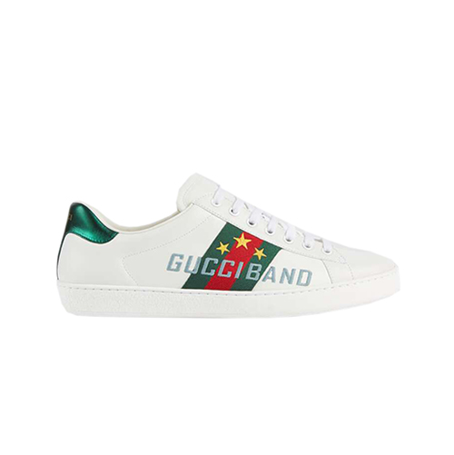 GUCCI-603693 9069 구찌 에이스 화이트 가죽 밴드 장식 스니커즈