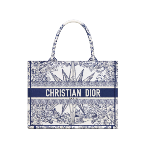 [스페셜오더]DIOR-M1296 디올 화이트 & 블루 Reve d Infini 자수 BOOK TOTE 미디엄 백 36CM