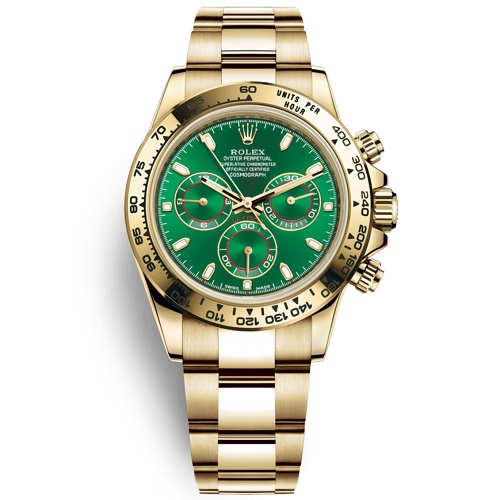 [스페셜오더]ROLEX-롤렉스 코스모그래프 데이토나 옐로우 골드 그린다이얼 시계40mm