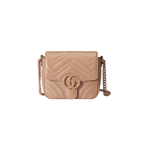 [스페셜오더]GUCCI-739681 2747 구찌 로즈 핑크 GG 마몽 마틀라세 쉐브론 미니 숄더백