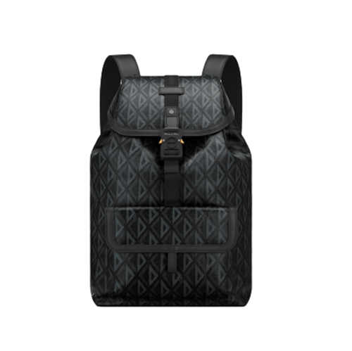 [스페셜오더]DIOR-1ESBA 디올 블랙 CD Diamond 캔버스 HIT THE ROAD 백팩 38CM