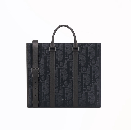 [스페셜오더]DIOR-1ESSH2 디올 블랙 Maxi Oblique 자카드 EAST-WEST 토트 백 40cm