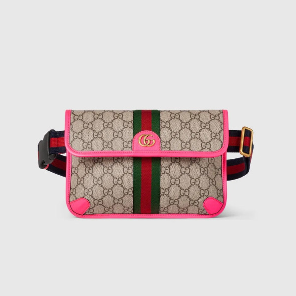 [스페셜오더]GUCCI-752597 구찌 베이지/에보니 푸시아 라인 오피디아 GG 스몰 벨트백 24cm