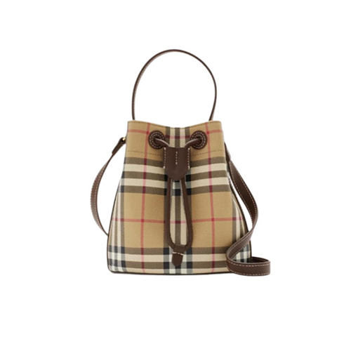 [스페셜오더]BURBERRY-81004881 버버리 베이지/밀리터리 미니 체크 버킷 백