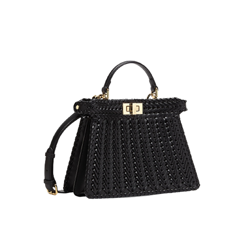 [스페셜오더]FENDI-8BN327 펜디 블랙 인터레이스 피카부 I See U 스몰 숄더백 27CM