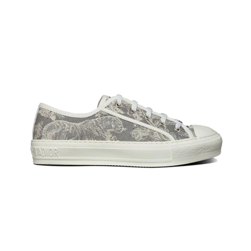 DIOR-KCK211 디올 그레이 Toile de Jouy Reverse 자수 코튼 WALK N DIOR 스니커즈 여성용