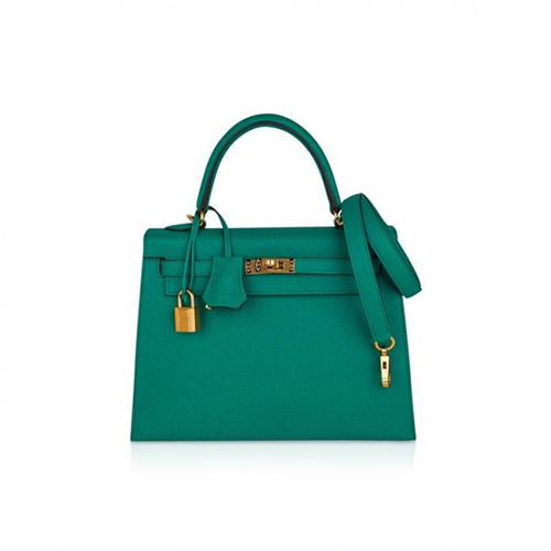 [스페셜오더]HERMES-에르메스 Green 골드 장식 Epsom Kelly 켈리 백 25CM