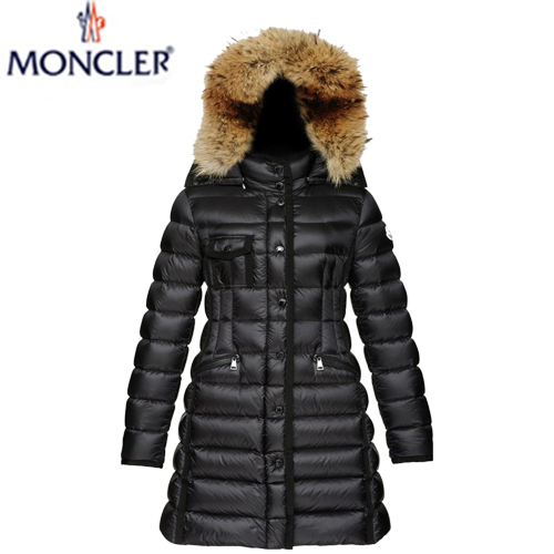 MONCLER-H20931 몽클레어 블랙 Hermifur 롱 다운 재킷 여성용