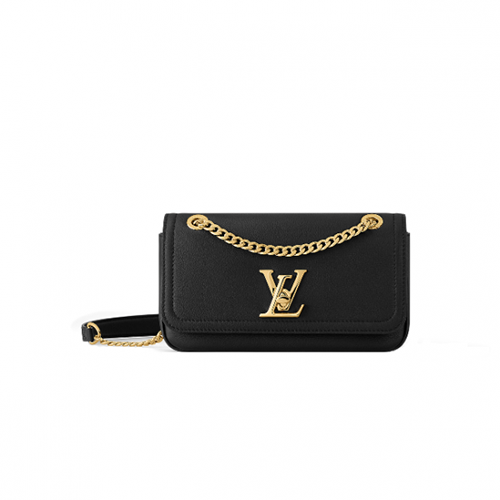 [스페셜오더]LOUIS VUITTON-M22303 루이비통 블랙 카프스킨 이스트 웨스트 락미 체인 백