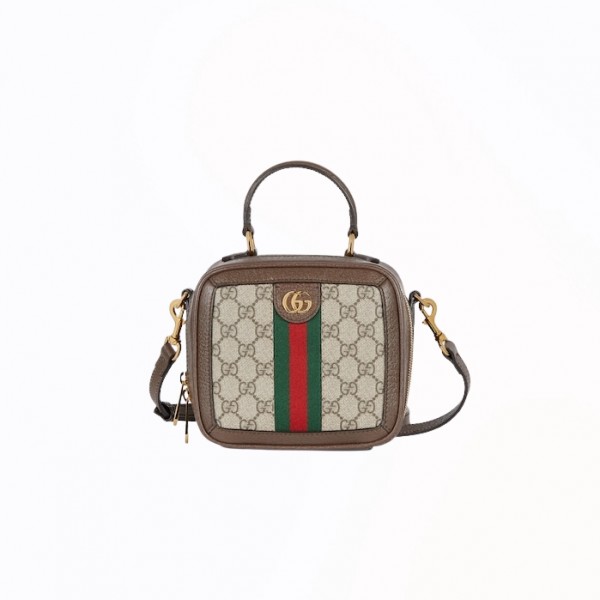 [스페셜오더]GUCCI-772157 8745 구찌 베이지/에보니 GG 오피디아 미니 탑 핸들백 17cm