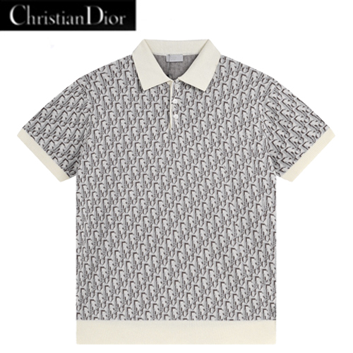 DIOR-041715 디올 그레이 Dior Oblique 폴로 티셔츠 남성용