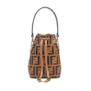 [스페셜오더]FENDI-8BS010 펜디 송아지 가죽 더블 F 로고 프린트 브라운 몽 트레죠르