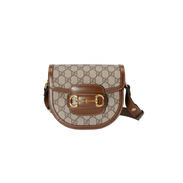 [스페셜오더]GUCCI-760191 8563 구찌 베이지/에보니 GG 홀스빗 1955 라운드 미니 숄더백 18.5CM