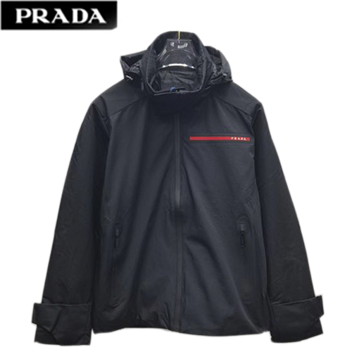 PRADA-081915 프라다 블랙 바람막이 후드 재킷 남성용