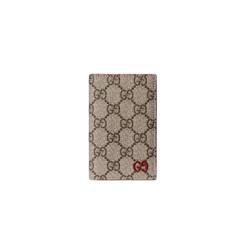 [스페셜오더]GUCCI-768249 9752 구찌 베이지/레드 GG 디테일 롱 카드 케이스
