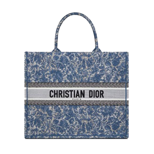 [스페셜오더]DIOR-M1286 디올 블루 Dior Brocart 데님 DIOR BOOK TOTE 라지 백