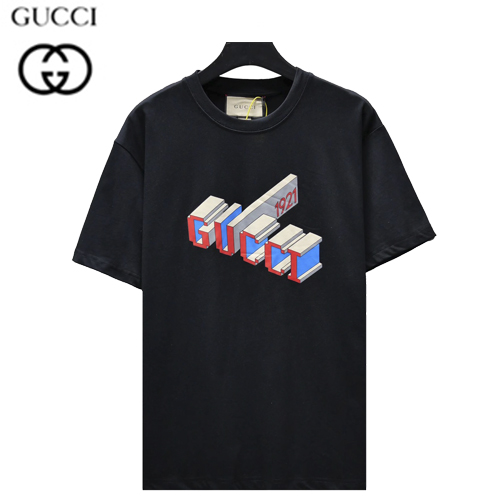 GUCCI-031719 구찌 블랙 프린트 장식 티셔츠 남여공용