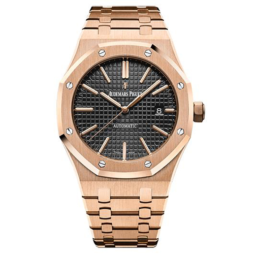 [스페셜오더][ZF]Audemars Piguet-15400 오데마피게 로얄 오크 핑크 골드 블랙 다이얼 41mm