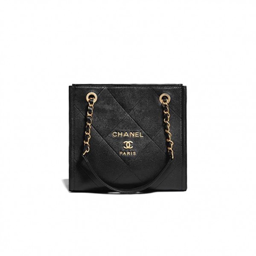 [스페셜오더]CHANEL-AS2750 샤넬 블랙 골드 레터링 로고 체인 미니 쇼핑백