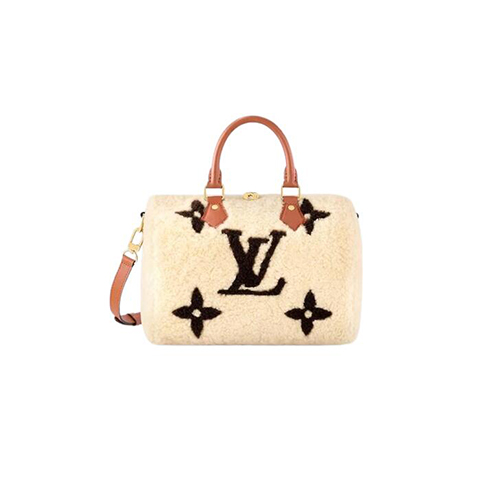 [스페셜오더]LOUIS VUITTON-M23468 루이비통 크림 모노그램 시어링 스피디 반둘리에 25