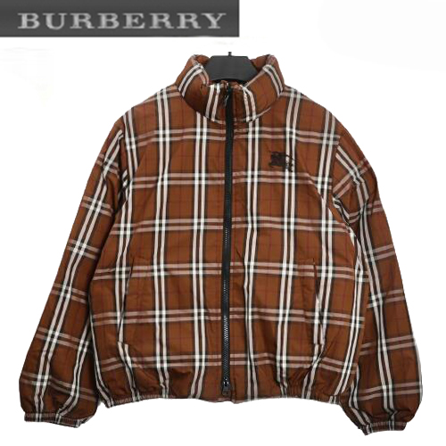 BURBERRY-11071 버버리 브라운 체크 무늬 패딩 남여공용