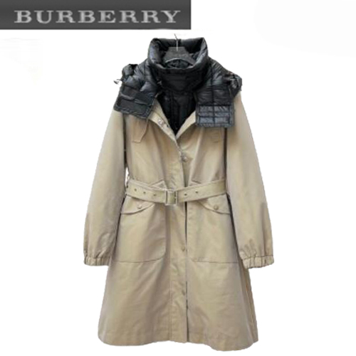 BURBERRY-12221 버버리 베이지 코튼 롱 패딩 여성용