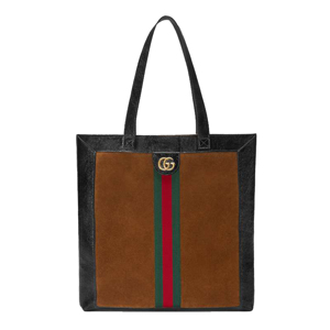 [스페셜오더]GUCCI-519335 2863 구찌 Ophidia 체스트넛 스웨이드 Web 디테일 라지 토트백
