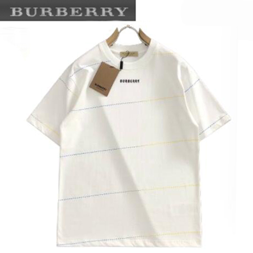BURBERRY-05183 버버리 화이트 프린트 장식 티셔츠 남성용