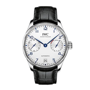 [스페셜오더]IWC-아이더블유씨 포르투기저 오토매틱 스틸 블루핸즈 실버다이얼 워치 42mm  