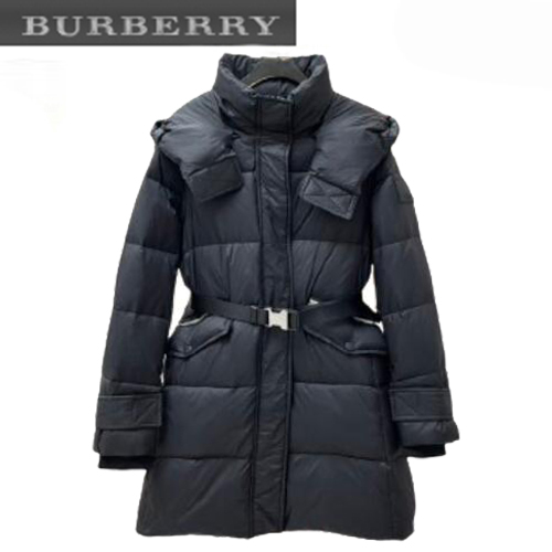 BURBERRY-12224 버버리 블랙 나일론 미디엄 패딩 여성용