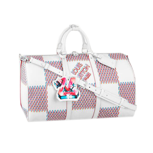 [스페셜오더]LOUIS VUITTON-M20563 루이비통 화이트 다미에 스프레이 키폴 반둘리에 50