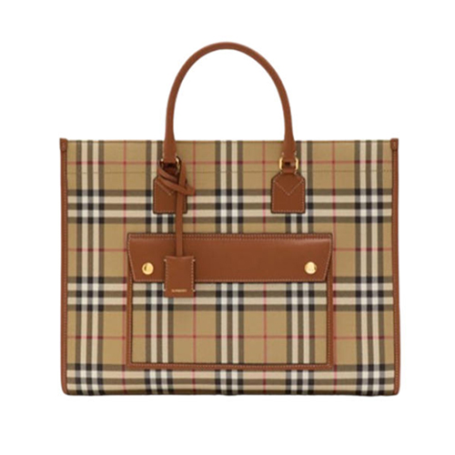 [스페셜오더]BURBERRY-80975681 버버리 베이지 미디엄 프레야 토트