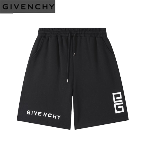 GIVENCHY-07035 지방시 블랙 아플리케 장식 스웨트쇼츠 남성용