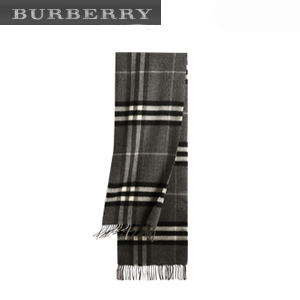 BURBERRY-38950931 버버리 클래식 미드 그레이 체크 캐시미어 스카프 남녀공용