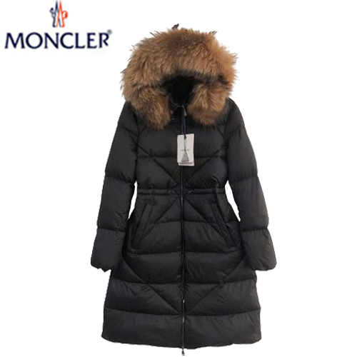 MONCLER-11096 몽클레어 블랙 나일론 롱 패딩 여성용