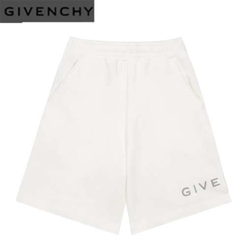 GIVENCHY-03225 지방시 화이트 GIVENCHY 프린츠 장식 스웨트쇼츠 남여공용