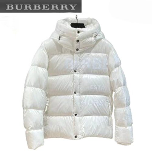 BURBERRY-12065 버버리 화이트 프린트 장식 패딩 남여공용