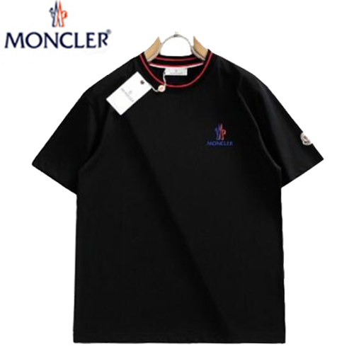 MONCLER-05188 몽클레어 블랙 로고 프린트 장식 티셔츠 남성용