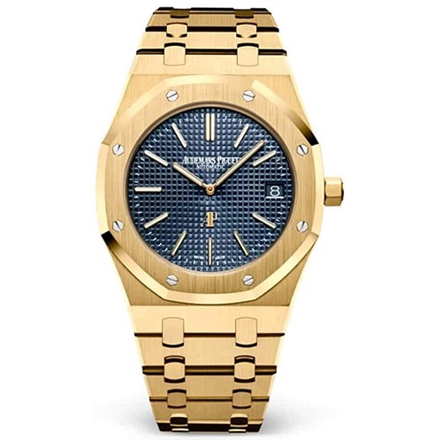 [스페셜오더]Audemars Piguet-오데마피게 로얄 오크 JUMBO 엑스트라-씬 옐로우 골드 블루 39mm