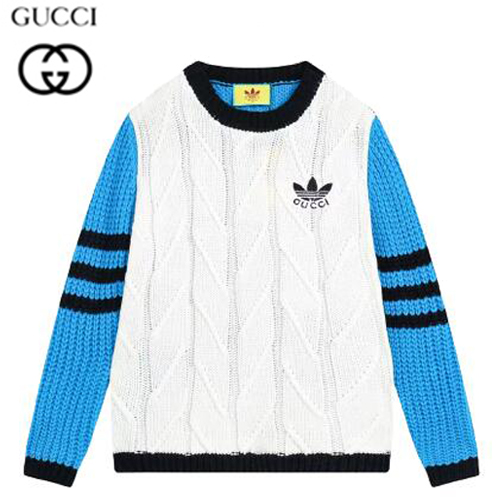 GUCCI-08149 구찌 화이트/블루 아디다스 x 구찌 콜라보 스웨터 남여공용