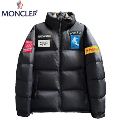 MONCLER-12309 몽클레어 블랙 패치 장식 패딩 남성용