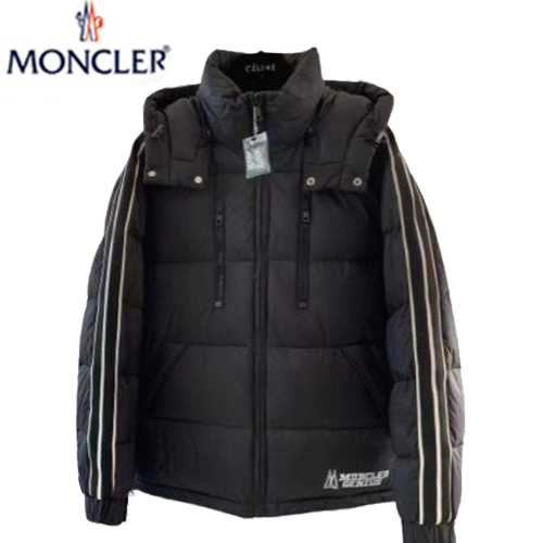 MONCLER-12239 몽클레어 블랙 스트라이프 장식 패딩 남성용