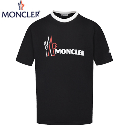 MONCLER-05089 몽클레어 블랙 프린트 장식 티셔츠 남성용