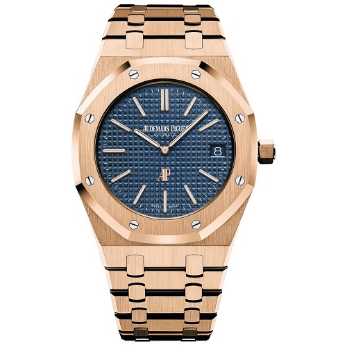 [스페셜오더]Audemars Piguet-오데마피게 로얄 오크 JUMBO 엑스트라-씬 핑크 골드 블루 39mm